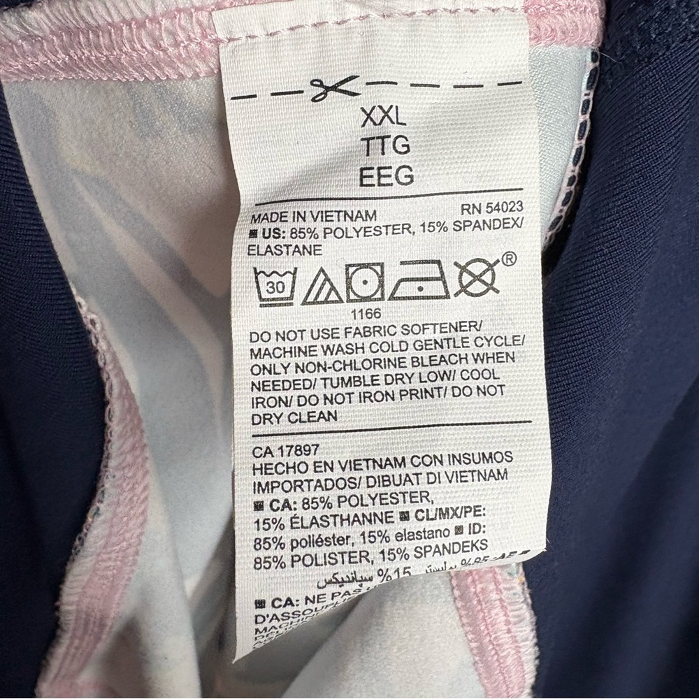 Old Navy Women Plus Elevate Legging Go Dry Tropical Print Capri Summer XXL 2X‎ - Picture 7 of 10